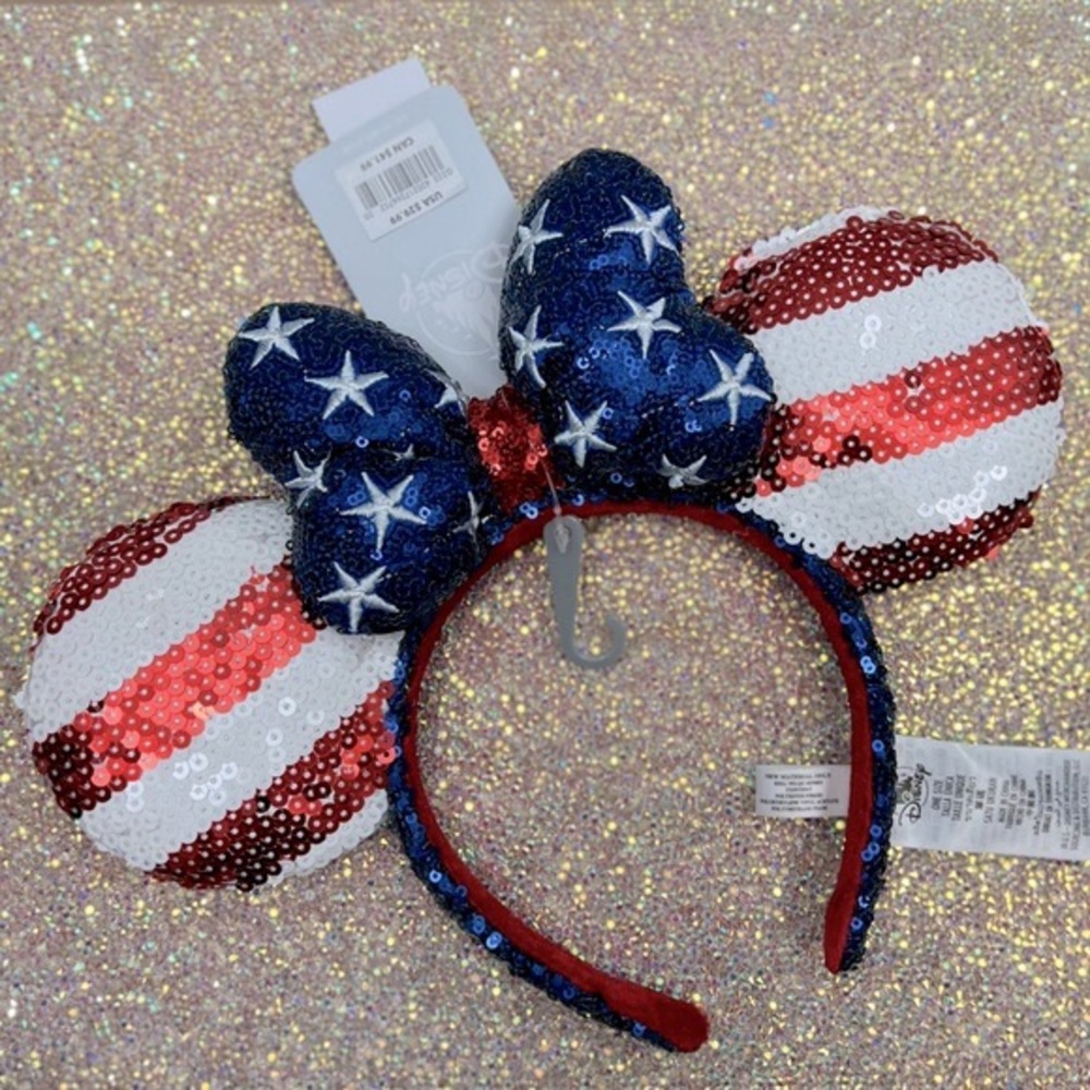 American flag sequin minnie ears